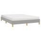 vidaXL Estructura de cama tela gris claro 160x200 cm