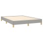 vidaXL Estructura de cama tela gris claro 160x200 cm