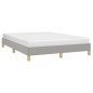 vidaXL Estructura de cama de tela gris claro 140x200 cm