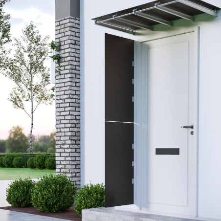 vidaXL Panel lateral puerta de carpa 2 piezas vidrio templado negro