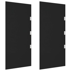 vidaXL Panel lateral puerta de carpa 2 piezas vidrio templado negro