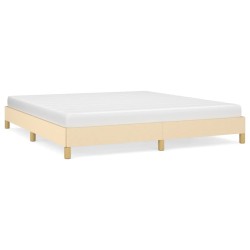 vidaXL Estructura de cama tela color crema 180x200 cm