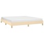 vidaXL Estructura de cama tela color crema 180x200 cm