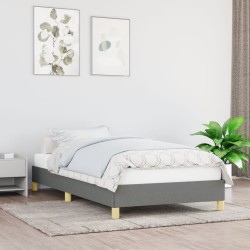 vidaXL Estructura de cama de tela gris oscuro 100x200 cm
