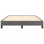 vidaXL Estructura de cama de cuero sintético gris 140x190 cm
