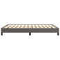 vidaXL Estructura de cama de cuero sintético gris 140x190 cm
