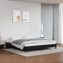 vidaXL Estructura de cama de cuero sintético negro 180x200 cm