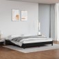vidaXL Estructura de cama de cuero sintético negro 180x200 cm