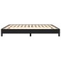 vidaXL Estructura de cama de cuero sintético negro 180x200 cm
