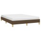 vidaXL Estructura de cama de tela marrón 140x190 cm