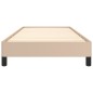 vidaXL Estructura de cama de cuero sintético capuchino 90x200 cm