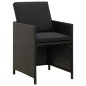 vidaXL Set de comedor de jardín 9 pzas y cojines ratán sintético negro vidaXL Set de comedor de jardín 9 pzas y cojines ratán sintético negro