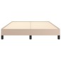 vidaXL Estructura de cama de cuero sintético capuchino 140x200 cm vidaXL Estructura de cama de cuero sintético capuchino 140x200 cm