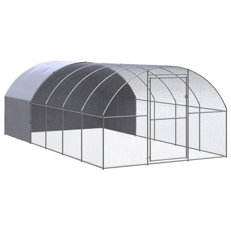 vidaXL Gallinero de exterior de acero galvanizado 3x6x2 m