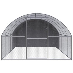 vidaXL Gallinero de exterior de acero galvanizado 3x6x2 m