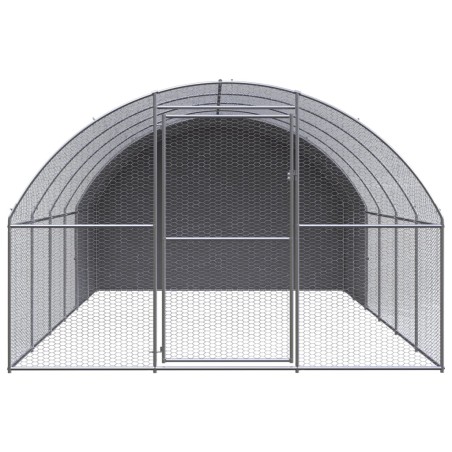 vidaXL Gallinero de exterior de acero galvanizado 3x6x2 m