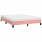 vidaXL Estructura de cama de terciopelo rosa 140x190 cm vidaXL Estructura de cama de terciopelo rosa 140x190 cm