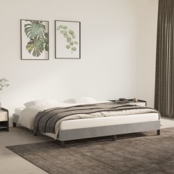 vidaXL Estructura de cama de terciopelo gris claro 160x200 cm