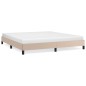 vidaXL Estructura de cama de cuero sintético capuchino 180x200 cm vidaXL Estructura de cama de cuero sintético capuchino 180x200 cm