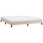 vidaXL Estructura de cama de cuero sintético capuchino 180x200 cm vidaXL Estructura de cama de cuero sintético capuchino 180x200 cm