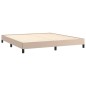 vidaXL Estructura de cama de cuero sintético capuchino 180x200 cm vidaXL Estructura de cama de cuero sintético capuchino 180x200 cm