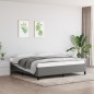 vidaXL Estructura de cama tela gris oscuro 180x200 cm