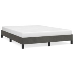 vidaXL Estructura de cama de terciopelo gris oscuro 140x200 cm