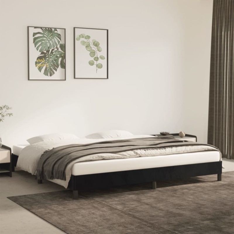 vidaXL Estructura de cama de terciopelo gris claro 200x200 cm vidaXL Estructura de cama de terciopelo gris claro 200x200 cm