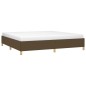 vidaXL Estructura de cama tela marrón oscuro 200x200 cm vidaXL Estructura de cama tela marrón oscuro 200x200 cm