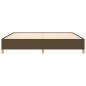 vidaXL Estructura de cama tela marrón oscuro 200x200 cm vidaXL Estructura de cama tela marrón oscuro 200x200 cm