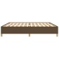 vidaXL Estructura de cama tela marrón oscuro 200x200 cm vidaXL Estructura de cama tela marrón oscuro 200x200 cm