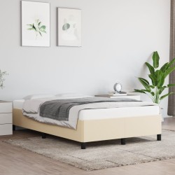 vidaXL Estructura de cama de tela color crema 120x200 cm