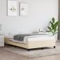 vidaXL Estructura de cama de tela color crema 120x200 cm