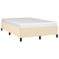 vidaXL Estructura de cama de tela color crema 120x200 cm