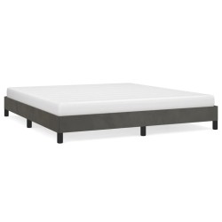 vidaXL Estructura de cama de terciopelo gris oscuro 180x200 cm