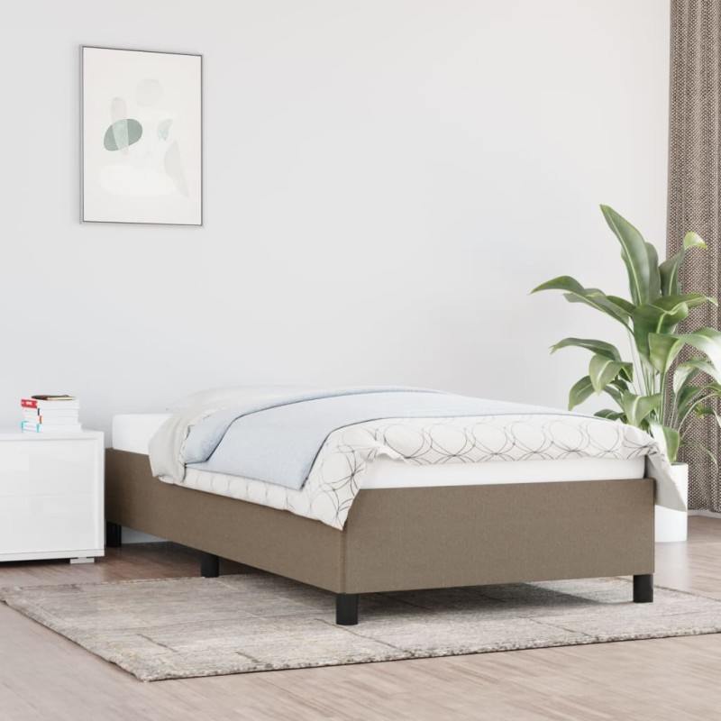 vidaXL Estructura de cama de tela gris taupe 80x200 cm
