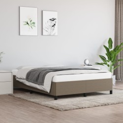 vidaXL Estructura de cama de tela gris taupe 140x190 cm