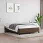 vidaXL Estructura de cama de tela marrón 140x200 cm