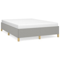 vidaXL Estructura de cama de tela gris claro 140x200 cm