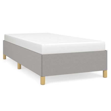 vidaXL Estructura de cama de tela gris claro 90x200 cm
