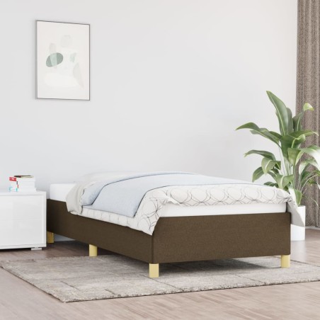 vidaXL Estructura de cama de tela marrón 100x200 cm