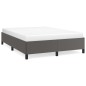vidaXL Estructura de cama de cuero sintético gris 140x190 cm vidaXL Estructura de cama de cuero sintético gris 140x190 cm