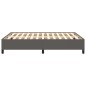 vidaXL Estructura de cama de cuero sintético gris 140x190 cm vidaXL Estructura de cama de cuero sintético gris 140x190 cm