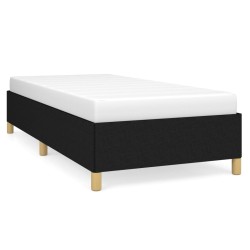 vidaXL Estructura de cama de tela negro 90x190 cm