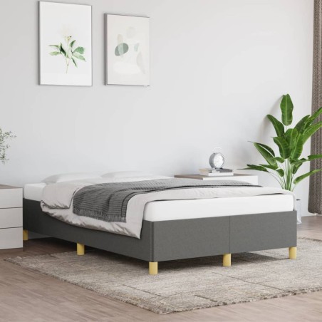 vidaXL Estructura de cama de tela gris oscuro 120x200 cm