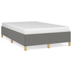 vidaXL Estructura de cama de tela gris oscuro 120x200 cm