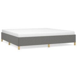 vidaXL Estructura de cama tela gris oscuro 200x200 cm