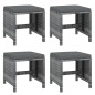 vidaXL Set comedor jardín 15 pzas y cojines ratán sintético gris vidaXL Set comedor jardín 15 pzas y cojines ratán sintético gris