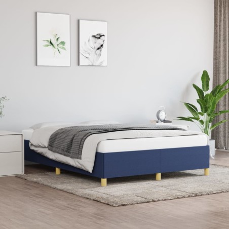 vidaXL Estructura de cama de tela gris taupe azul 140x200 cm