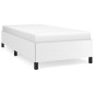 vidaXL Estructura de cama de cuero sintético blanco 90x200 cm